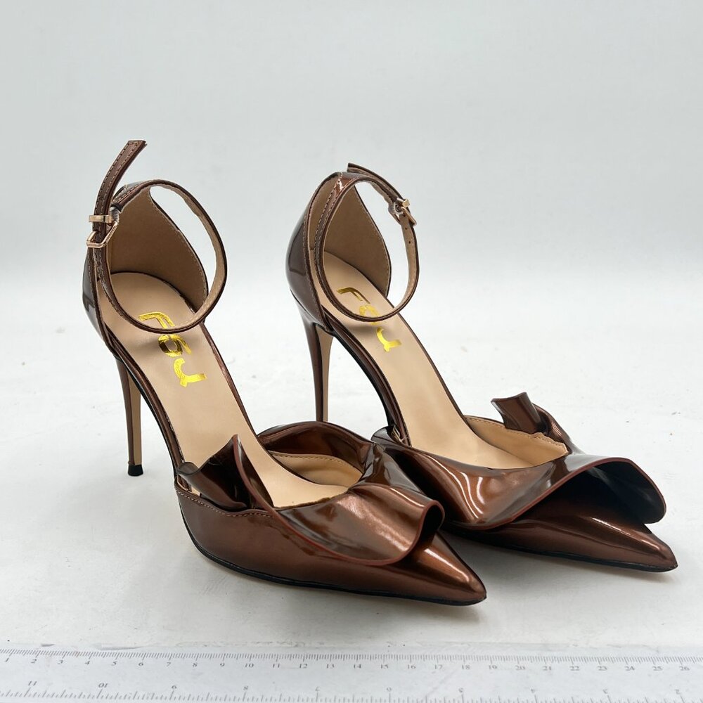 FSJ Women Fashion High Stiletto Heel Pumps Ankle Strap Adjustable Buckle Sandals